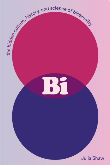 Cover of Bi: The Hidden Culture. Two circles of blue and pink overlap to form purple.