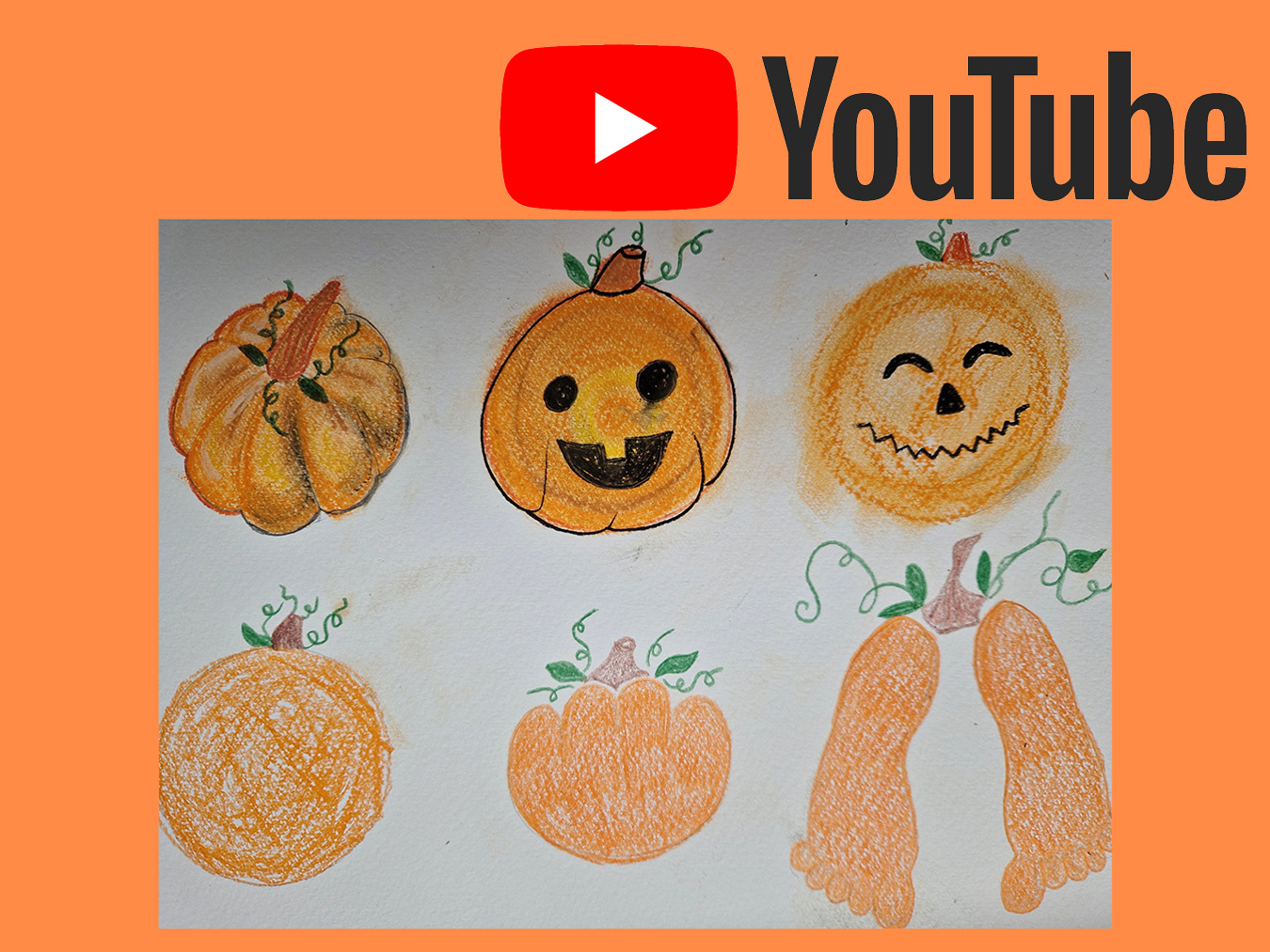 Pumpkins: Drawing and Colouring with Pastels