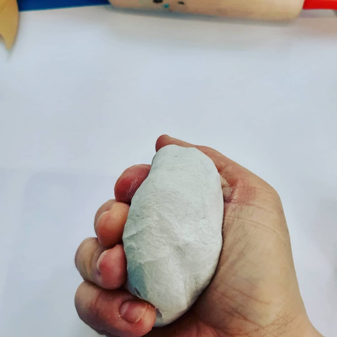 roll the clay into a smooth ball