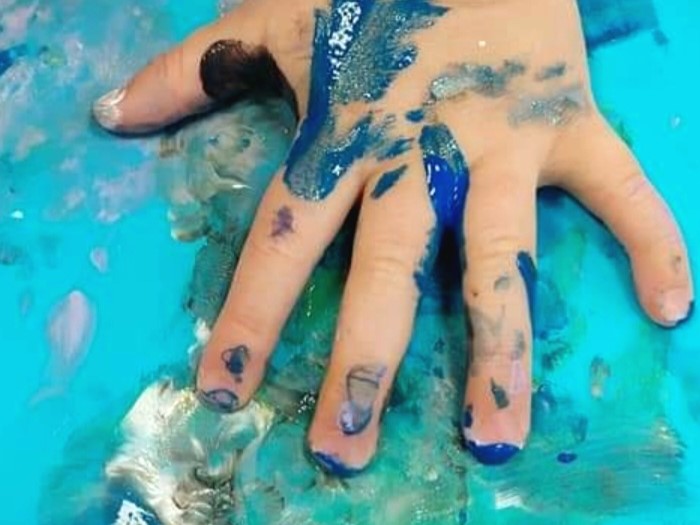 Painting with hands