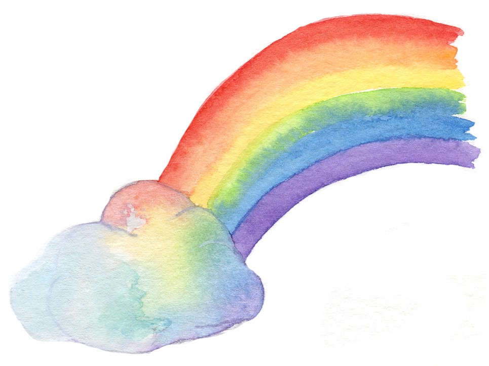 Watercolour rainbow