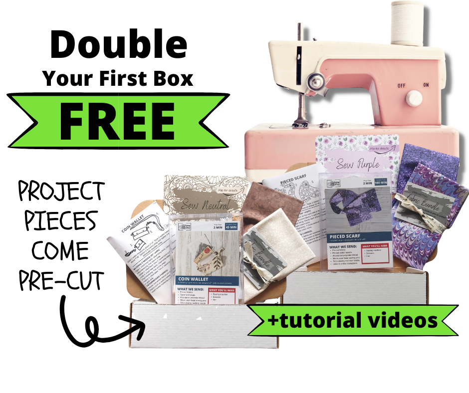 Pre Cut Sewing Kit, Fabric Boxes Sewing Project, Beginner's Craft