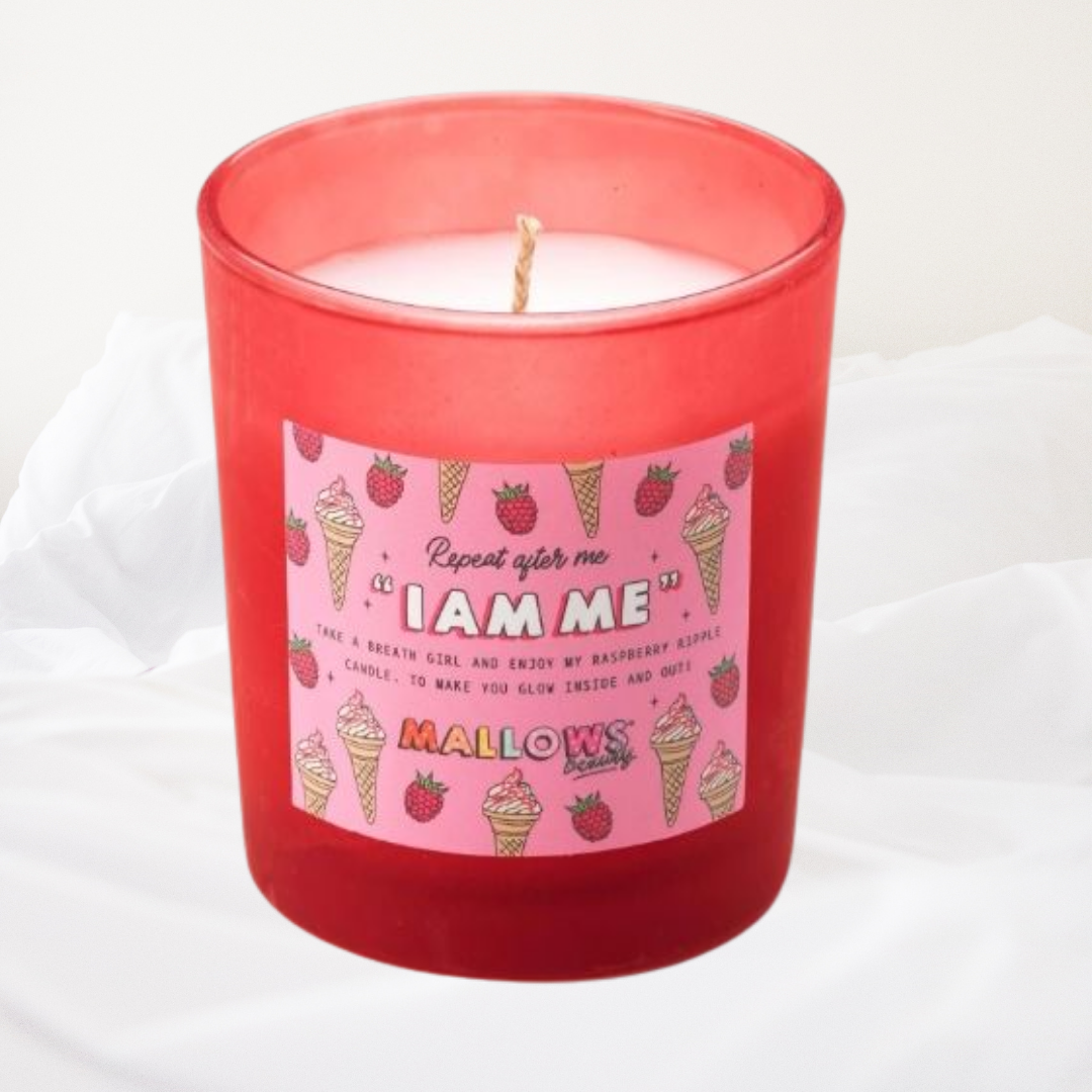 Mallow Beauty Raspberry Ripple Candle Mallow Beauty Raspberry Ripple Candle