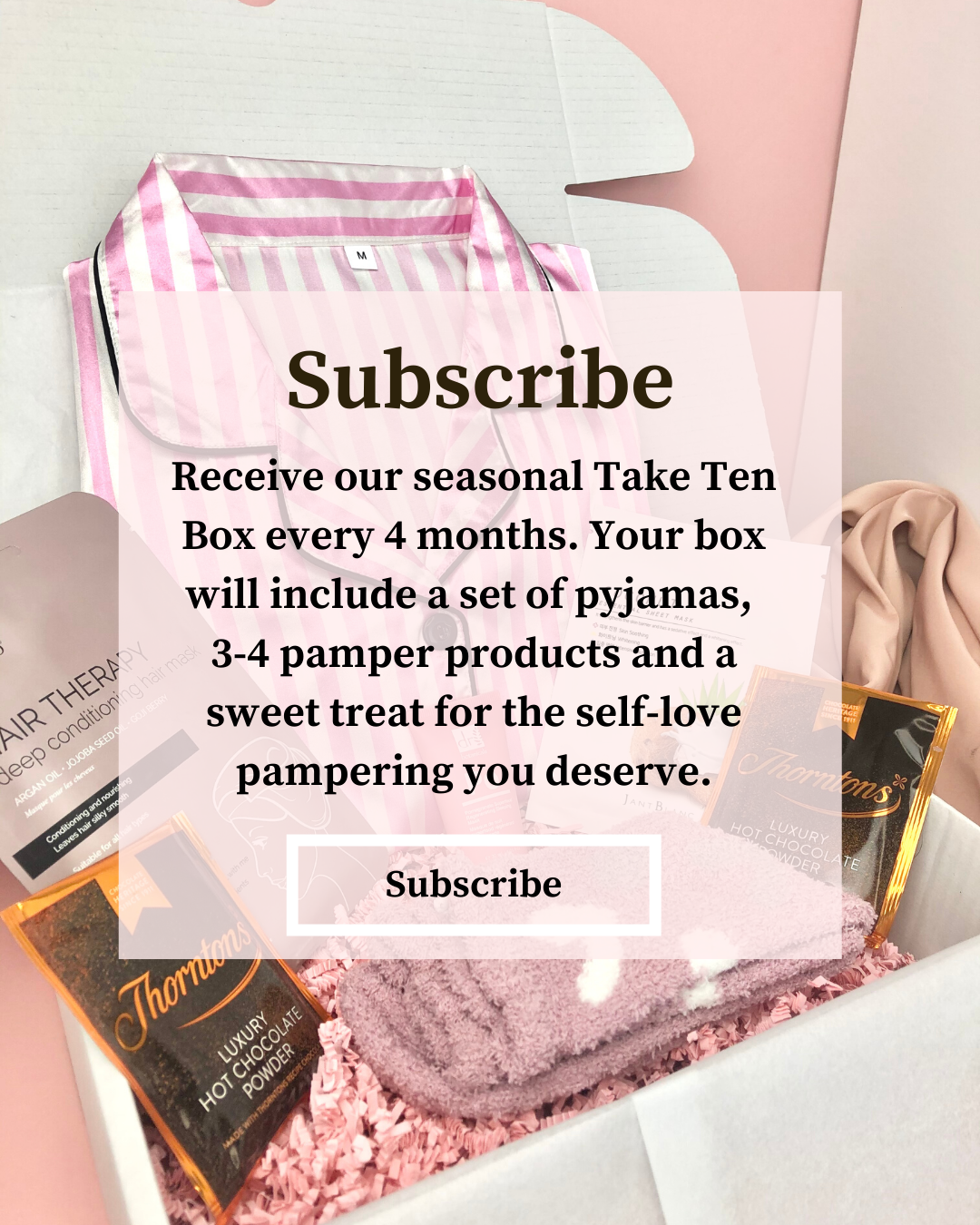 Subscribe to a pyjama pamper subscription service