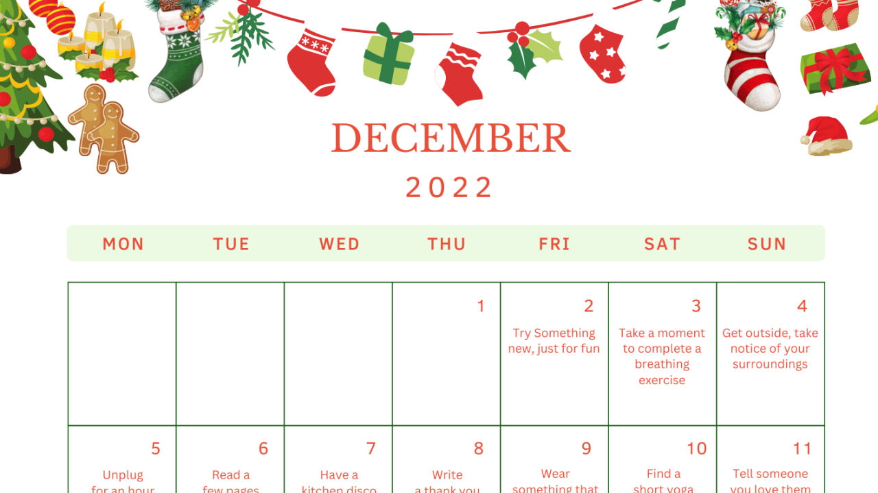 December Self-Care Advent Calendar