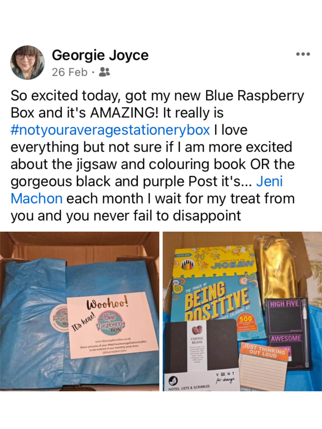 Customer review of Blue Raspberry box