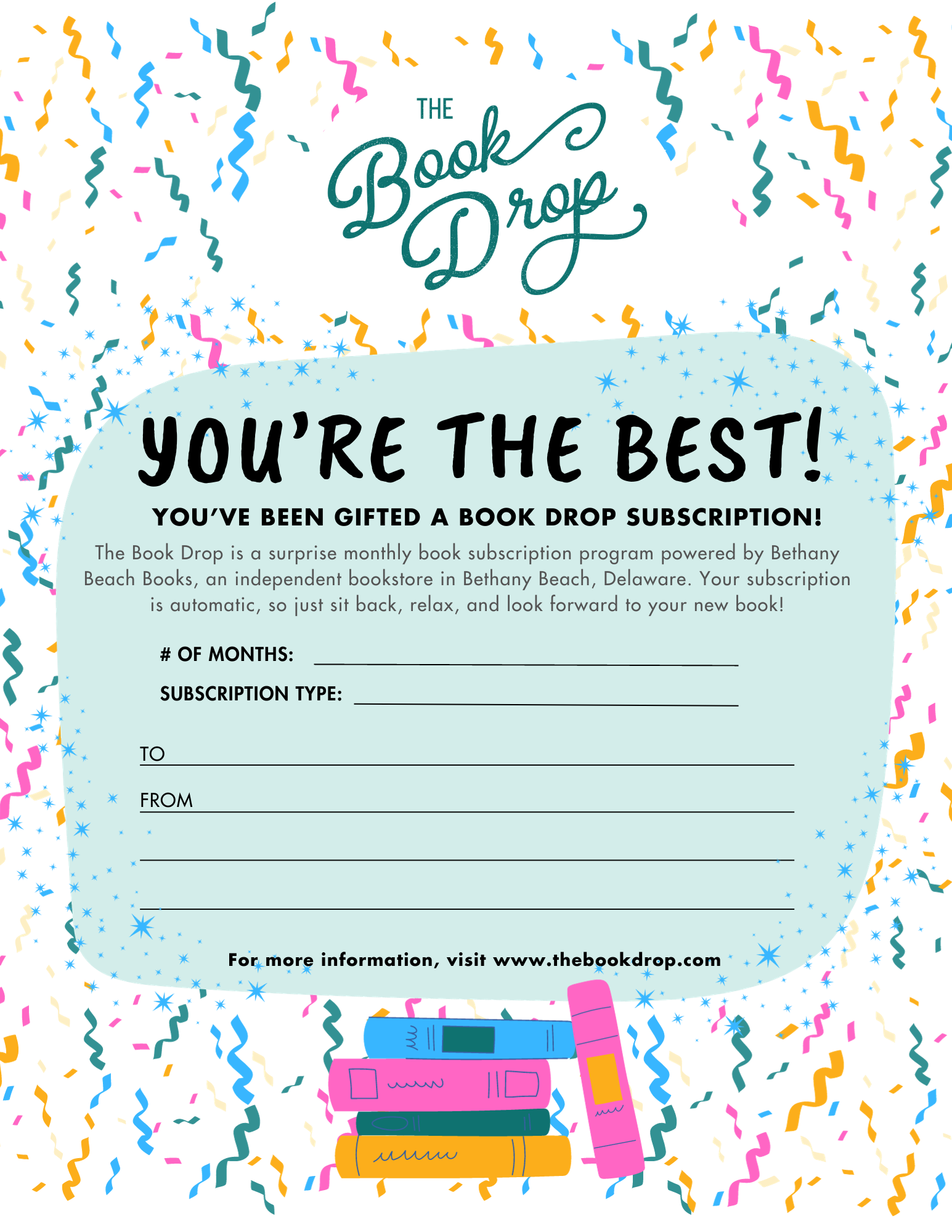 Printable Gift Notes | The Book Drop