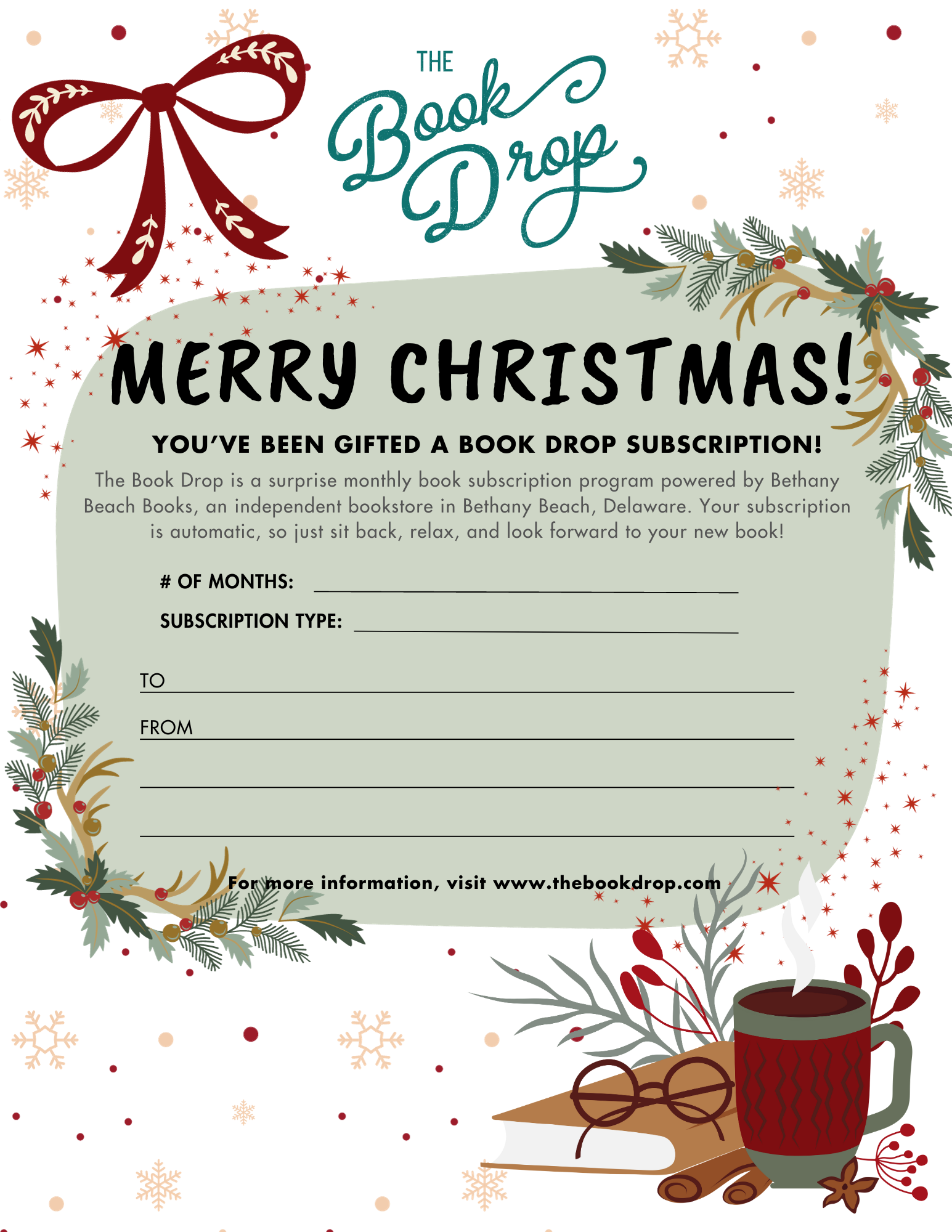 Printable Gift Notes | The Book Drop