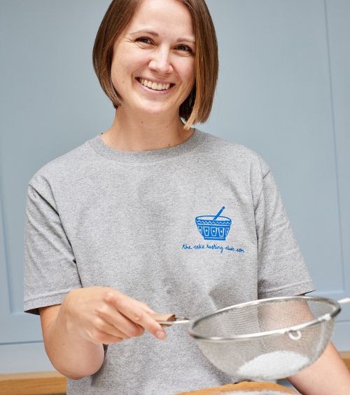 Vikki, founder of The Cake Tasting Club, in her West Sussex bakery