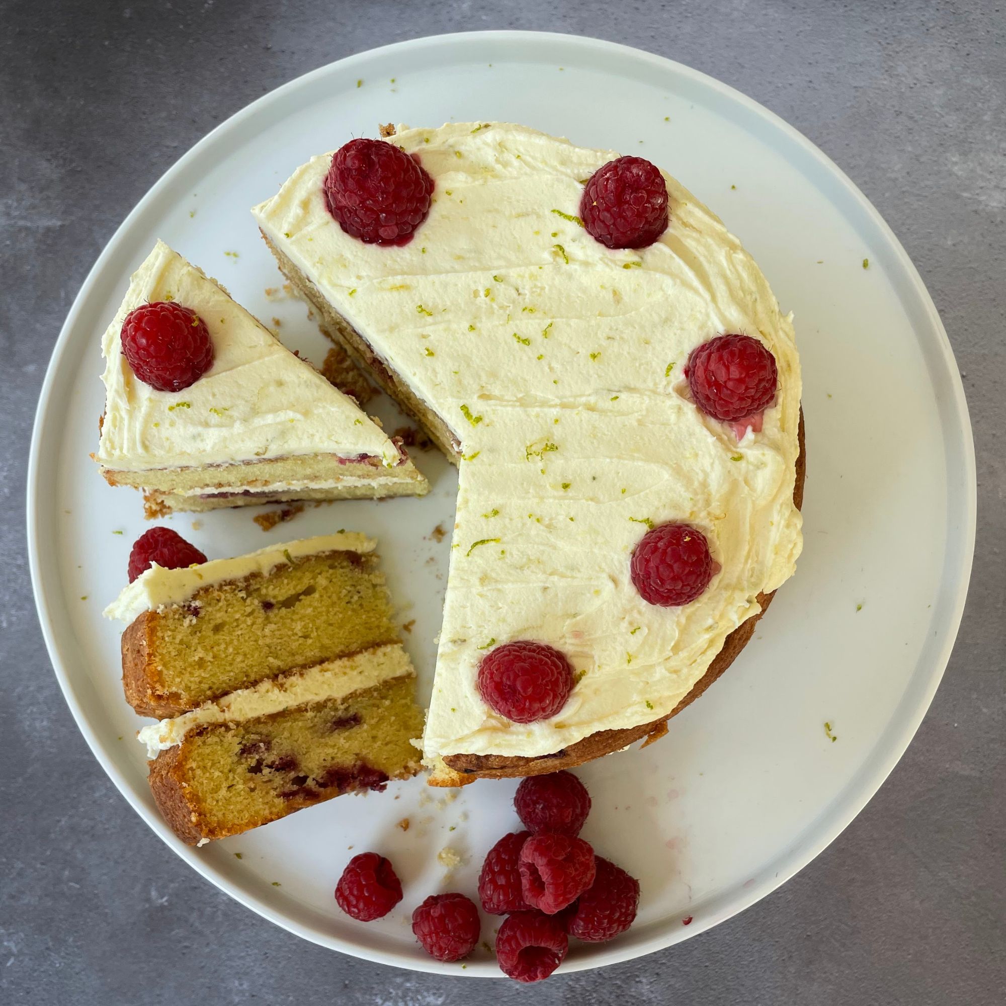 🍰 Raspberry & Lime Cake Recipe
