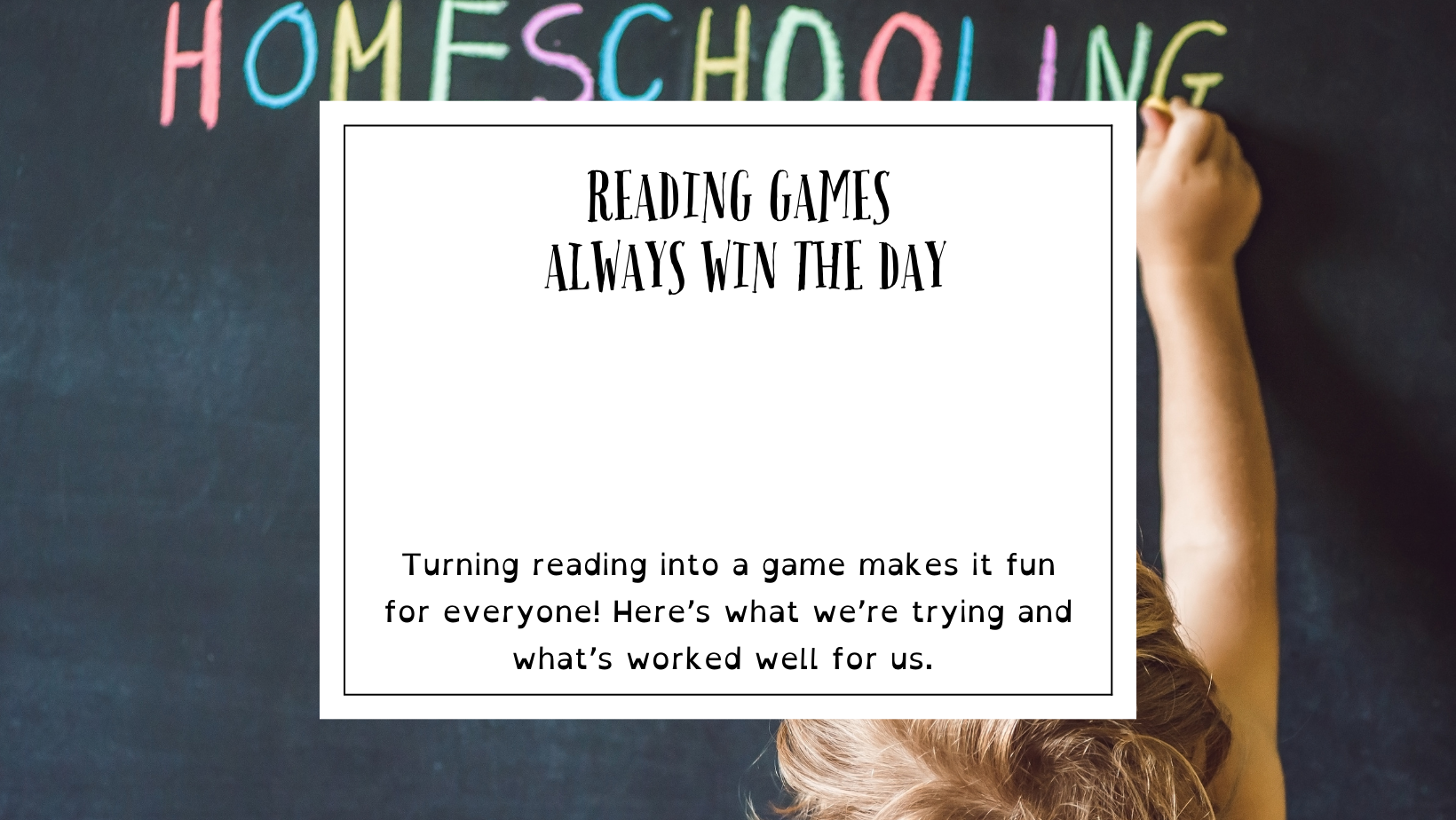 Reading games for the win! 