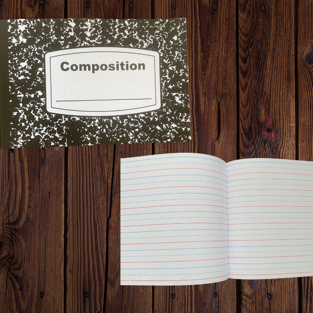 Half composition journal, handwriting 