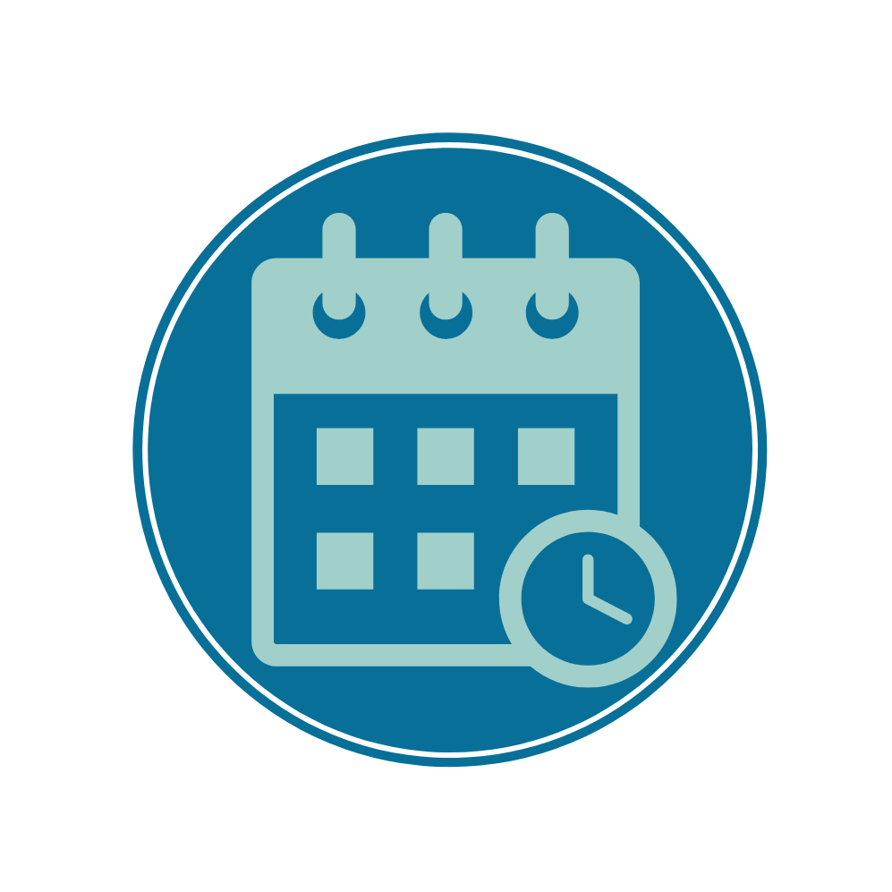 A subscription that works for you Calendar and clock in circle to denote the subscription frequency is in your control