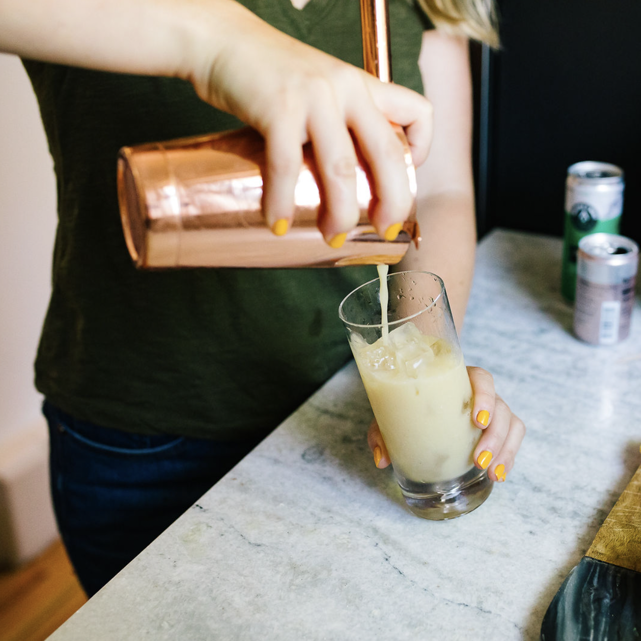 Someone making an RTB zero-proof cocktail