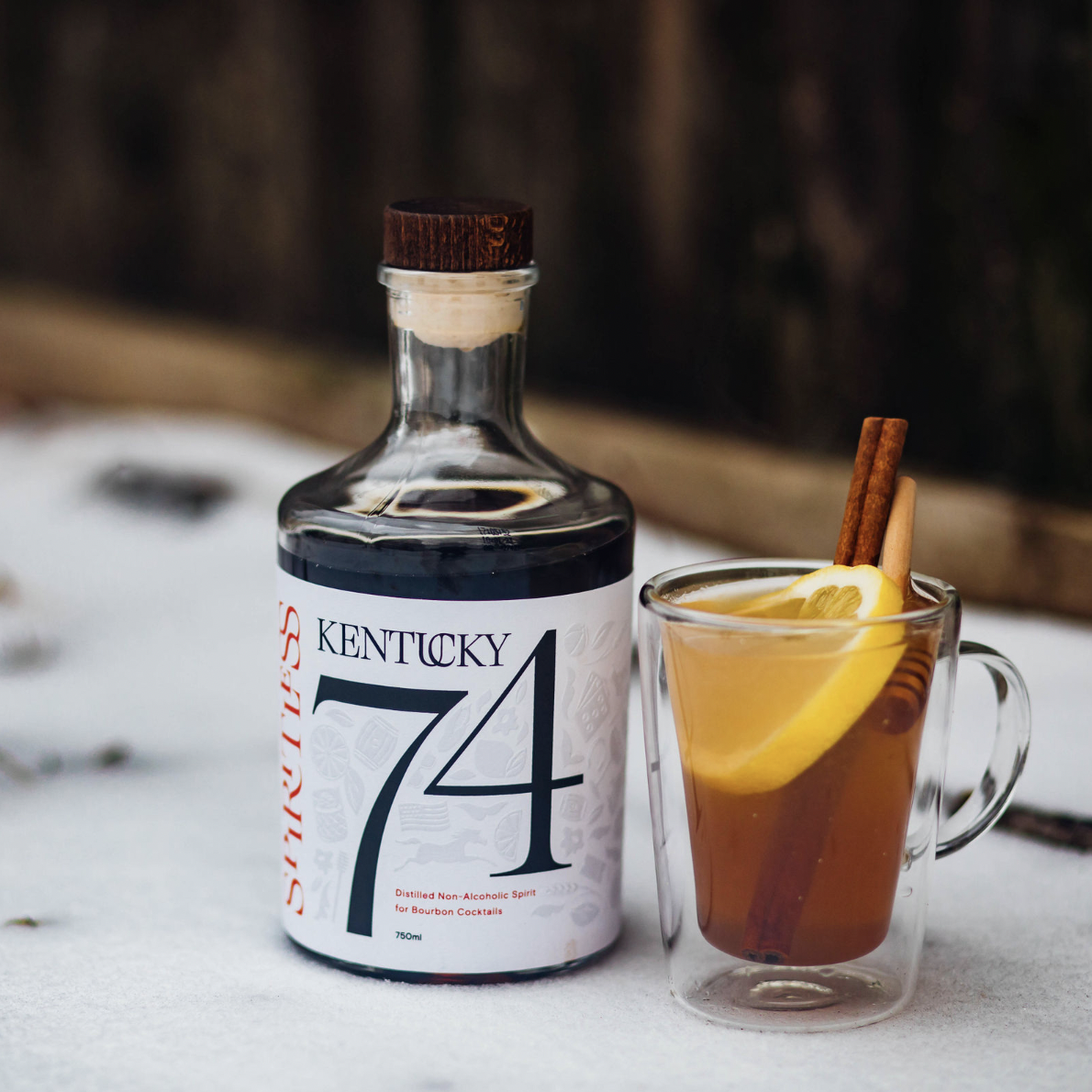 Our smoked tea hot toddy featuring Kentucky 74