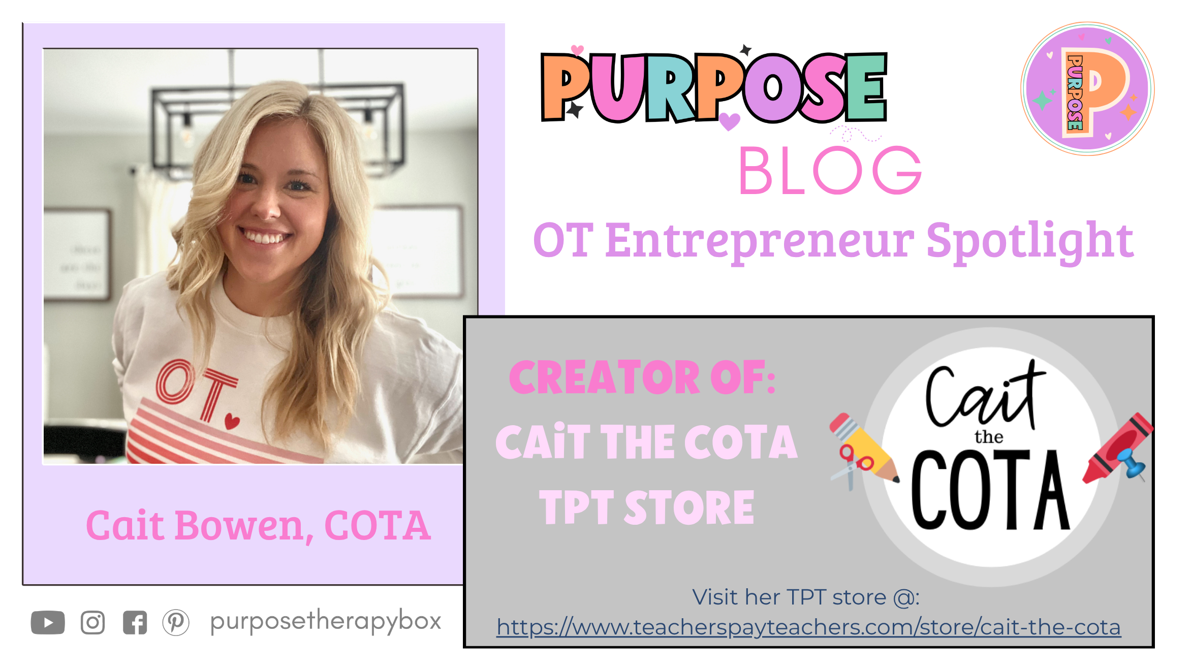 OT Entrepreneur Spotlight:April 2026 From Career Change to COTA: Cait’s Journey + Time-Saving OT Resources