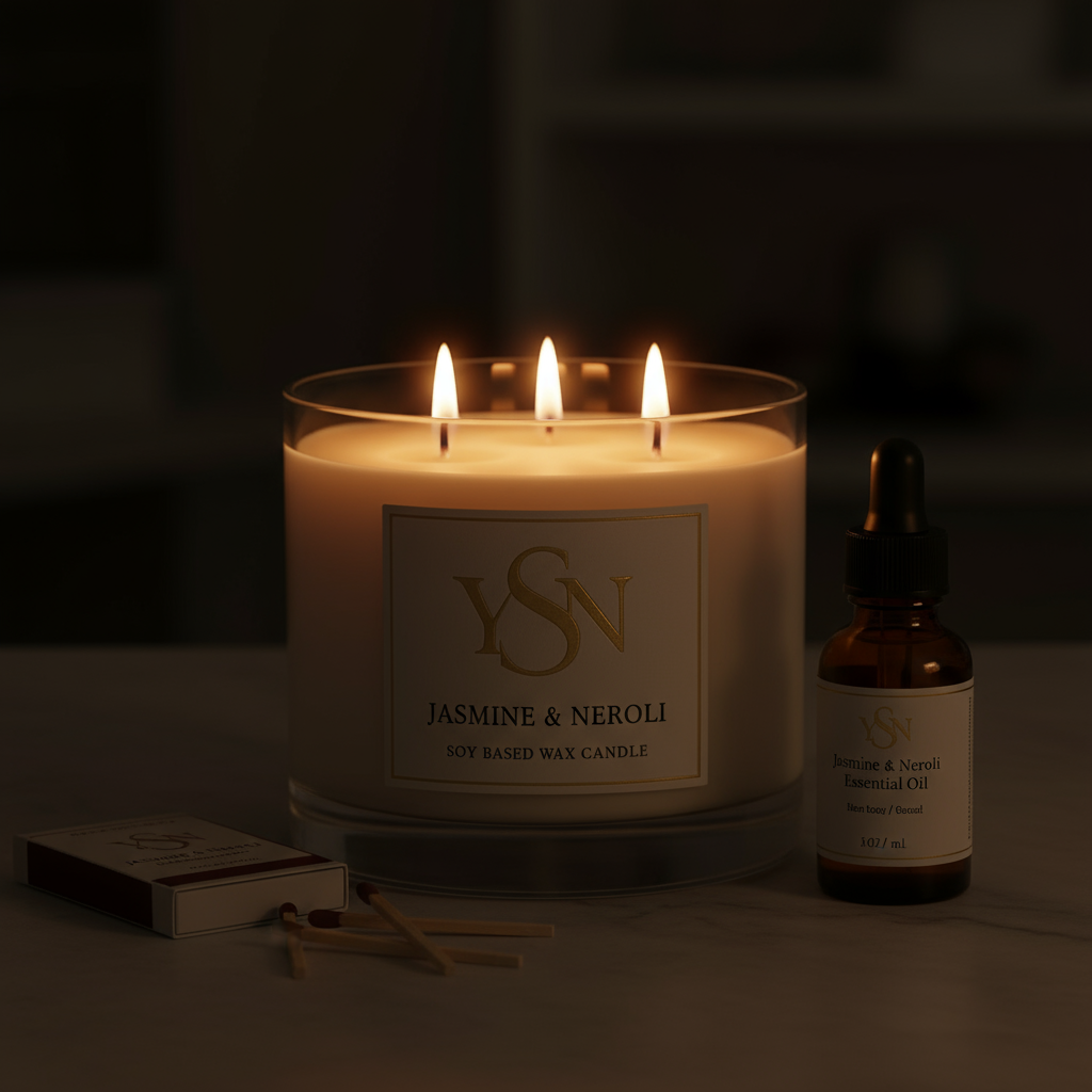 162-this-candle-lit-in-the-dark-with-matches-and-floral-essential-oil-next-to-it-17605790501871.png
