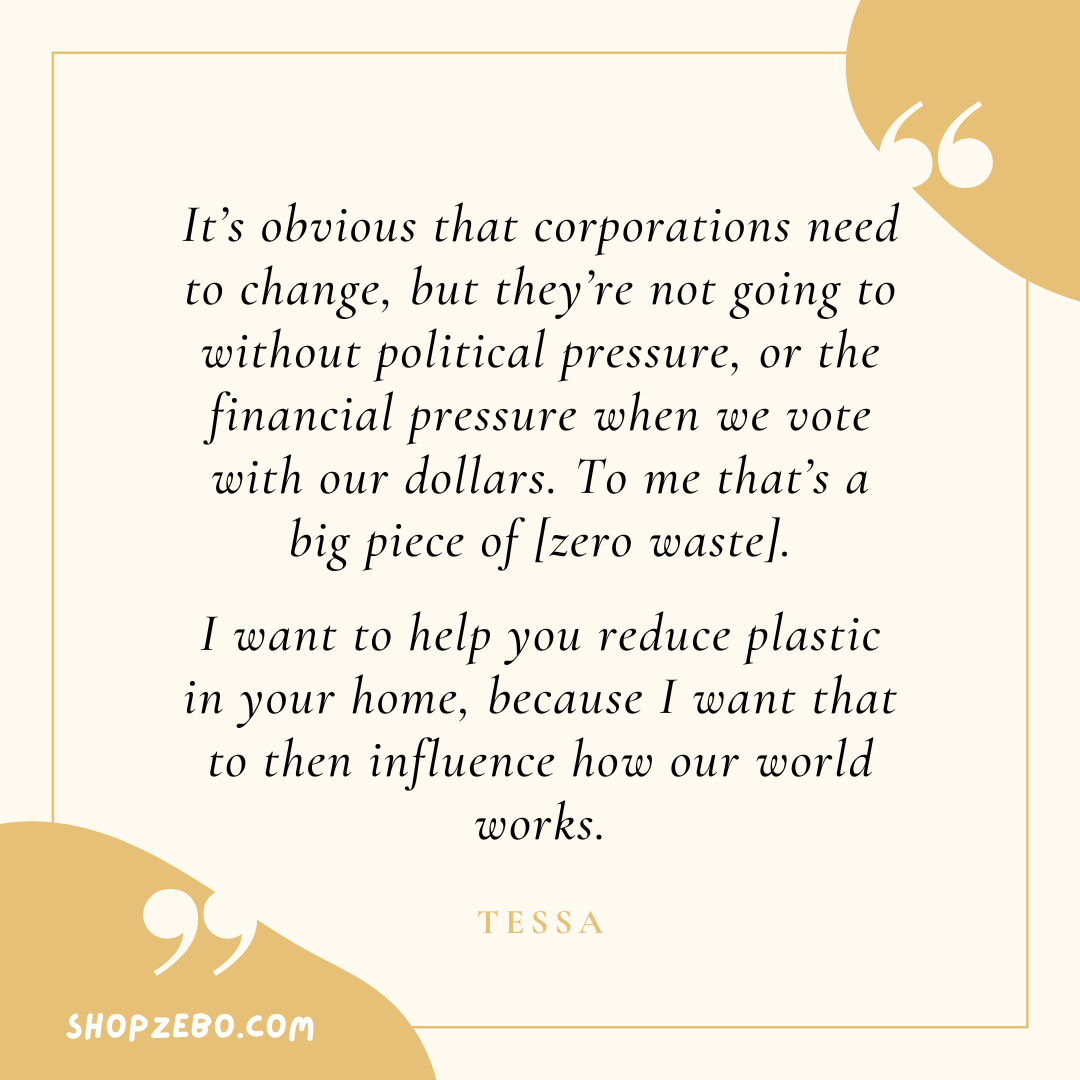A quote about the zero waste lifestyle